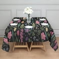 thumbnail image 3 of Pioneer Flower Floral Print Pattern Square Tablecloth,Waterproof Square Table Cover,Wipeable Spillproof Washable Table Cover for Home Kitchen Party Decor 42"X42"(107x107cm), 3 of 6