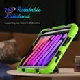 thumbnail image 5 of 3 Layer Case for iPad mini 6th Gen 8.3" 2021, for Kids Heavy Duty Protective Case with Screen Protector & Stylus Holder & 360 Rotating Stand and Hand/Shoulder Strap Cover for iPad mini 6, Green, 5 of 10