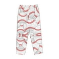 thumbnail image 4 of Xecao Baseballs Women's Straight Lounge Pajama Pants: The Epitome of Relaxed Sleepwear, 4 of 9