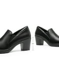 thumbnail image 5 of BURUDANI Women's Low Chunky Block Heels Pumps Comfortable Slip-on Heeled Loafers Dress Work Shoes, 5 of 8