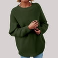 thumbnail image 2 of larppty Oversized Sweaters for Women Trendy Chunky Batwing Long Sleeve Casual Crewneck Ribbed Pullover Tunic Sweater (AG, XL), 2 of 5