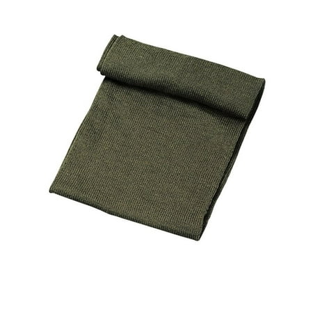 - G.I. Olive Drab Wool Scarf, One Size
