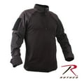 thumbnail image 2 of Rothco 1/4 Zip Military Fire Retardant NYCO Combat Shirt - Black, Small, 2 of 2