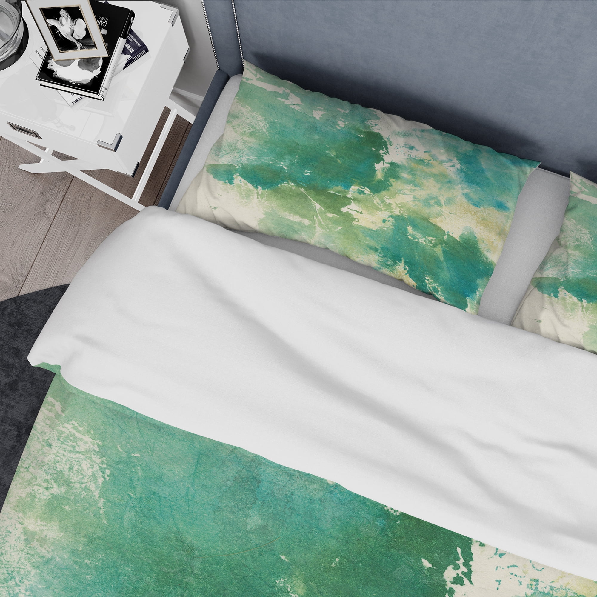 Designart 'Watercolor Rock I' Geometric Duvet Cover Set