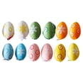 thumbnail image 2 of 12 Pcs Easter Eggs Hanging Ornaments Colorful Easter Egg Decorations for Easter Tree Plastic Ornaments for Craft Easter Basket Stuffers Party Favors Supplies Home Decor Spring Easter Decorations A, 2 of 9
