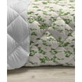 thumbnail image 3 of Peony Down Alternative Comforter, Repetitive Romantic Vintage Flower Leaves Illustration, Microfiber Quilt for All Season, 5 Sizes, Pink Olive Green, by Ambesonne, 3 of 3