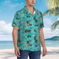 thumbnail image 5 of Goofa Hawaii Palms Hawaiian Shirt for Men, Unisex Summer Beach Casual Short Sleeve Button Down Shirts,Aloha Tropical Floral print shirt-3X-Large, 5 of 9