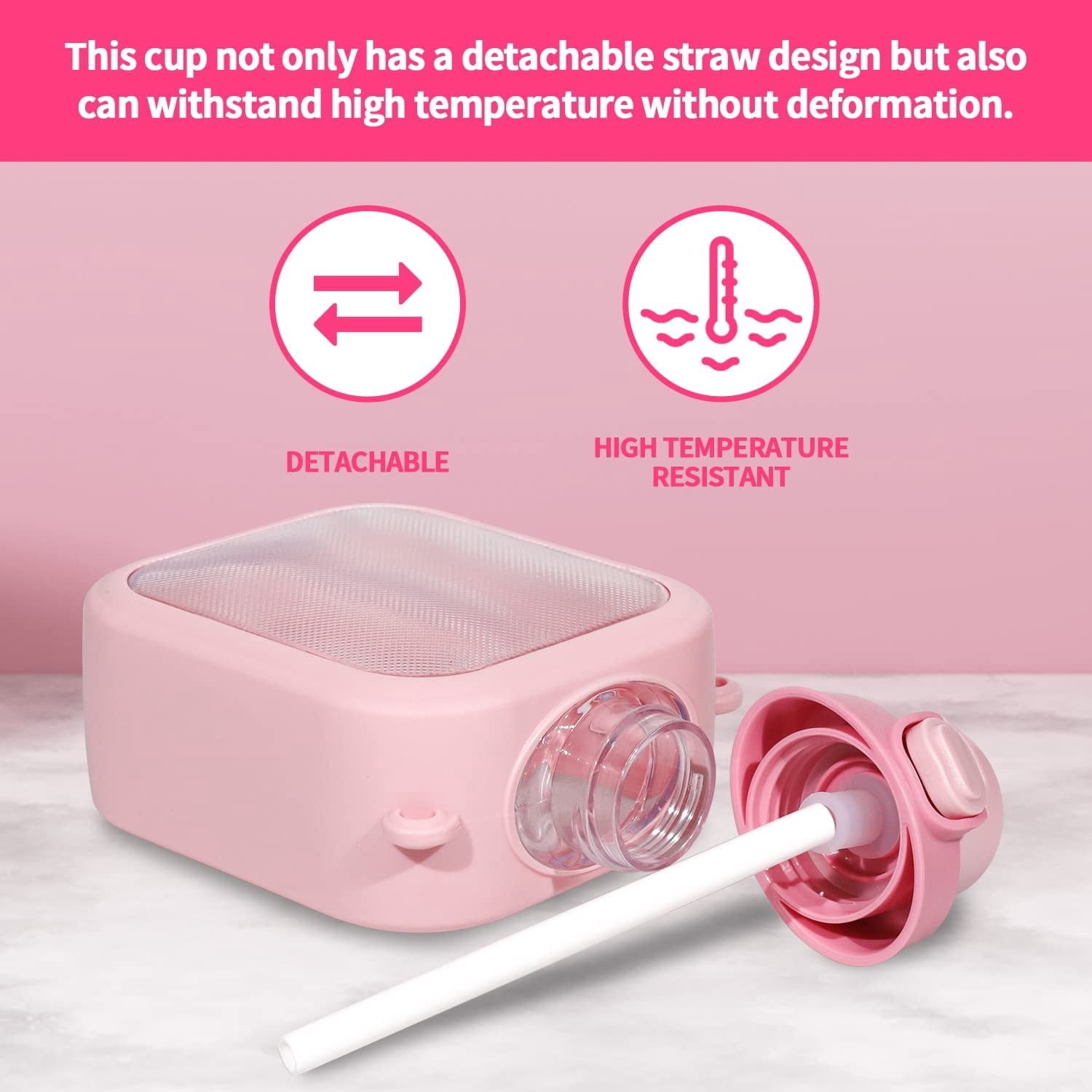 24 Oz Cute Clear Water Bottle Cold Chil Icel with Straw Portable Kawaii Transparent Bottles with Adjustable Strap for School Travel Camping Sports Travel (B-Green)