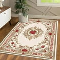 thumbnail image 6 of 1PC Floral Pattern Area Rug Local Carpet, Lightweight Washable Easy-to-Tidy Carpet Mat Festival Gift, Suitable for Living Room, Bedroom, Dining Room, Office, Balcony, Room Accessories, 6 of 8