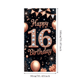 thumbnail image 3 of Yatrandify Decorative Design Happy Birthday Banner Colorful Theme Party Decoration Celebration Banner for Sweet Sixteen Birthday Party Teen Event, 3 of 7