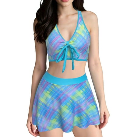 Hwmodou Plus Size Bikini Sets For Women 2-Piece Tummy Control New Sexy Bra And Thong Bathing Suit Beach Seaside Swimsuit