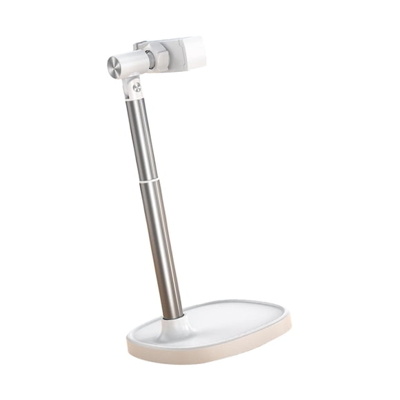 Soporte para teléfono con rotación de 360 grados para sala de estar, escritorio, resistente y ajustable. Blanco