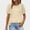 Beige, variant on VOUZZA Women Tshirt Crewneck Patchwork Lace Short Sleeve Knit Tee Blouse Boho Tops for Women Elegant Summer Comfort Pullover