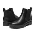 thumbnail image 6 of BURUDANI Women's Low Heel Ankle Boots Fashion Slip On Elastic Fall Chelsea Booties Shoes Black/Pu Size 7.5, 6 of 6