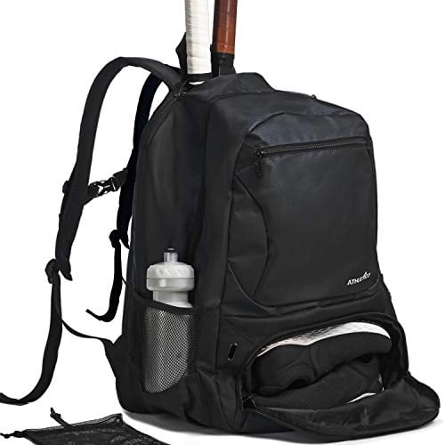 Mochila Tenis Athletico Premier con Compartimento Acolchado para 2 Raquetas negro