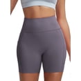 thumbnail image 2 of RUNNING GIRL Women’s High Waisted Biker Shorts with Side Pockets, Tummy Control Stretch Workout Shorts for Yoga Gym Running, 2 of 6