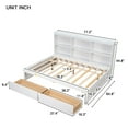 thumbnail image 6 of Full Bed with Side Bookcase, Drawers,White, 6 of 9