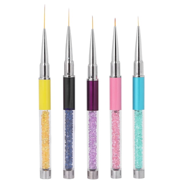 Pincel de dibujo para decoración de uñas, 5 uds., delineador para decoración de uñas, pluma de dibujo para decoración de uñas, pinceles para delineador de decoración de uñas, eficiencia maximizada