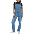 thumbnail image 2 of TheFound Women Simple Style Suspender Trousers Overalls with Pockets, 2 of 9