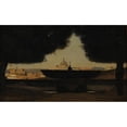 thumbnail image 2 of Jean-Baptiste-Camille Corot 18x12 Black Ornate Wood Framed Double Matted Museum Art Print Titled - The Basin of the Villa Medici (After 1845), 2 of 5