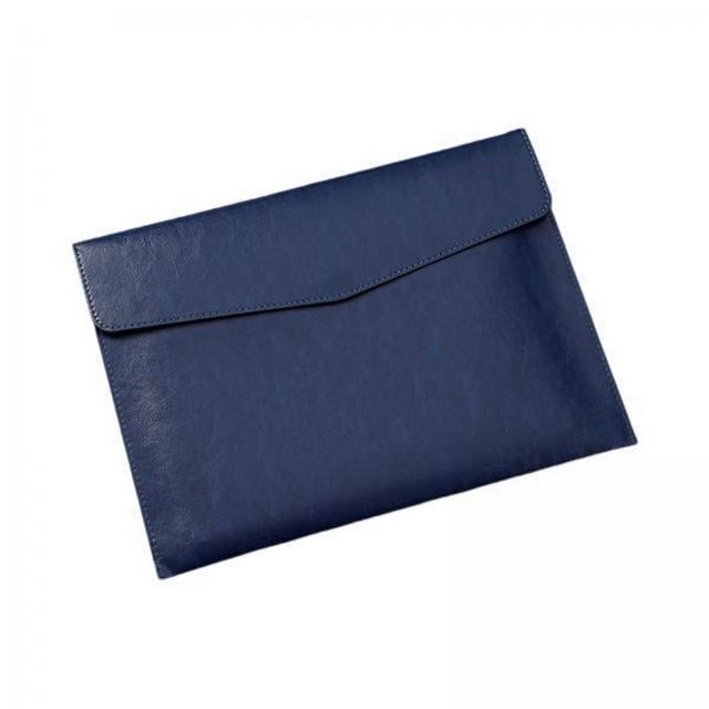 2x Carpeta De Cuero PU Organizador De Archivos Expandible Portátil Para La Enseñanza En El Hogar Familia Azul