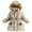 Khaki, variant on Tiijoy Toddler Girls Parka Coat Trim Hood Jacket Winter Warm Outerwear, Sizes 3-4