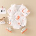 thumbnail image 3 of Mameluco De Encaje Con Estampado Naranja Para Bebés , Verano , Nuevo Patrón , Niña , Bebé , Manga Corta , Enredadera De Moda Para Ropa Para Niños (3-18 Meses), 3 of 3