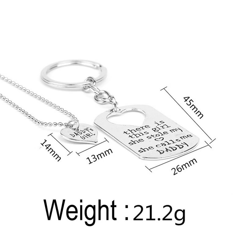 Hemoton There s This Girl Who Stole My Heart She Calls Me Mommy Keychain Necklace Set Mother Daughter Gift