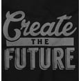 thumbnail image 2 of Inspirational Create The Future Quote Womens Plus Size Graphic Zipper Hoodie Brisco Brands 2X, 2 of 5