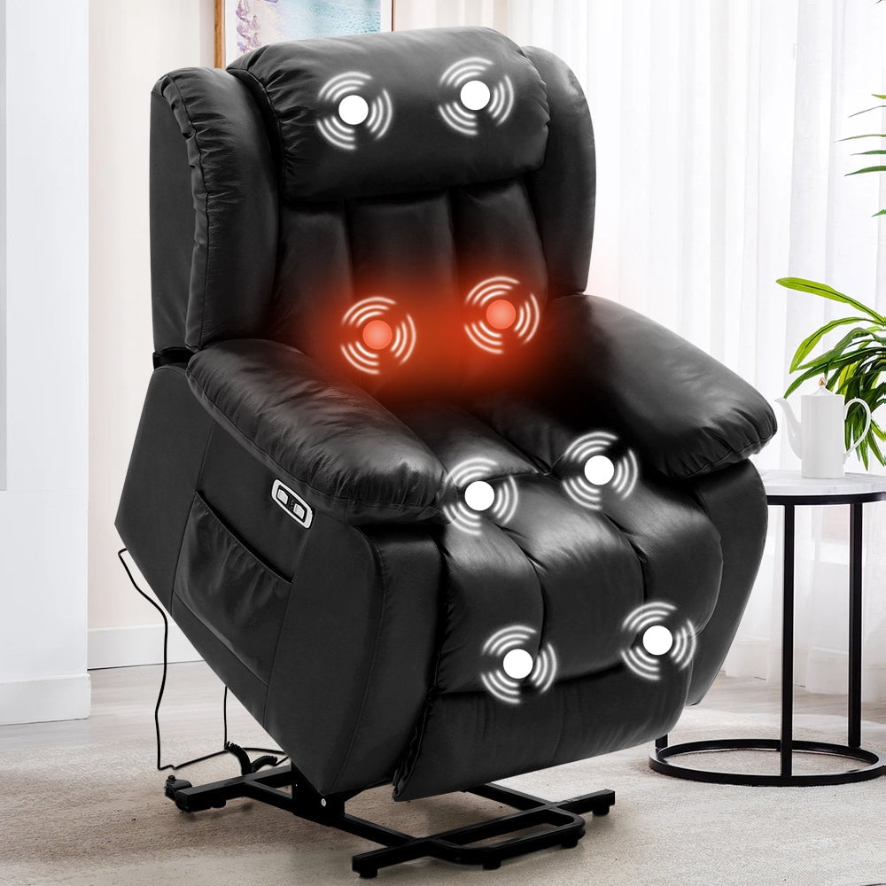 Dual Motor Large Power Lift Recliner Chair with Massage and Heating