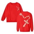 thumbnail image 3 of YMNXA Kids Girls Boys Sweatshirt Long Sleeve Crew Neck Graphic Print Soft Comfortable Pullover Top For Casual Daily Wear,Red,4-5 Years, 3 of 3