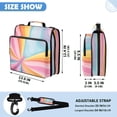 thumbnail image 3 of Zipper Binder with Shoulder Strap 2 inch 3 Ring Waterproof File Folder Organizer Bag 500 Sheet Colorful Rainbow Butterfly, 3 of 8