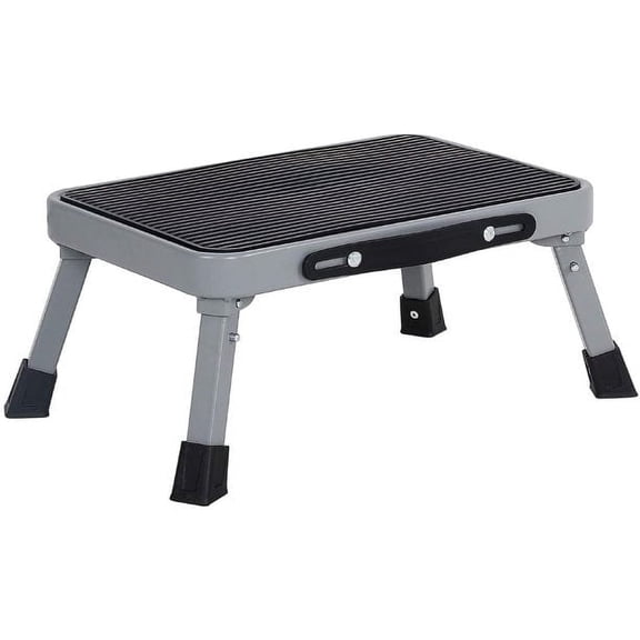 Eyliden Non-Slip Step Stool – Heavy Duty 1-Step Ladder with Rubber Platform & Steel Frame, Folding Footstool for Kitchen, Bathroom, Office, Camping – Supports 225 lbs, Easy Storage & Portability (Gre