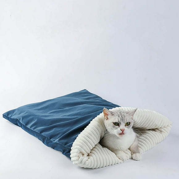Winter Warm Indoor Cat Bed Reversible Cozy Sleeping for Home Use