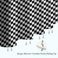 thumbnail image 6 of Black White Small Checkered Pattern Shower Curtain 36"x72" ,Bathroom Decorative Shower Curtains Set with 12 Hooks,Modern Waterproof Washable Shower Curtain, 6 of 6