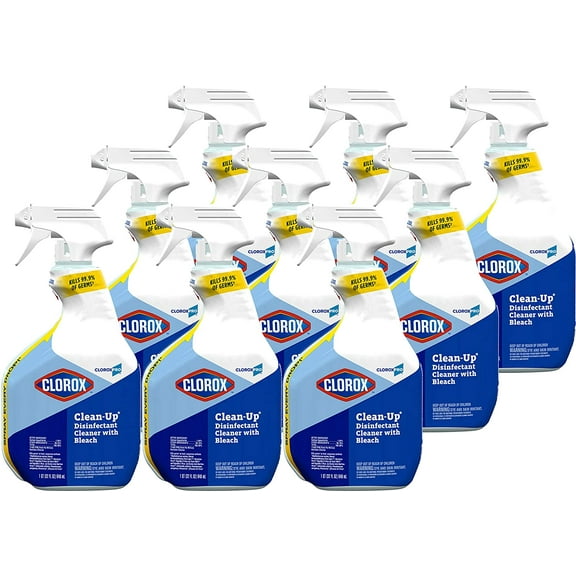 Clorox Commercial Solutions Clorox Clean-Up All Purpose Cleaner with Bleach - Original, 32 Ounce Spray Bottle, 9 Bottles/Case (35417)