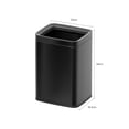thumbnail image 2 of EKO Bote de basura Laguna 8L. Tapa abierta acabado Acero Inoxidable Negro Mate. Cubo de basura para oficina, baño o habitación. Estilo anidado, 2 of 8
