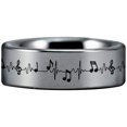 thumbnail image 2 of Music Lifeline Tungsten Carbide Ring, 2 of 9