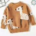 thumbnail image 2 of SGMVNU Girl Cozy Sweater Fall Tops - Fuzzy Christmas Pullover Sweater for Children's Baby Girls, Girl Knitwear Tops, Girls Fall Winter Outfit(Size 4-5 Years,Khaki), 2 of 5