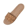 thumbnail image 1 of B91xZ Summer Flat Slide Sandals for Womens Non Slip Quick Drying Shower Slides Bathroom Sandals,Coffee 11, 1 of 5
