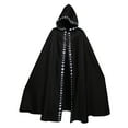 thumbnail image 7 of Moon Phases Embroidery Hooded Cloak Mysterious Long Cape Witch Robe Moon, 7 of 7