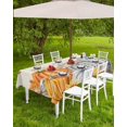 thumbnail image 4 of Outdoor Tablecloth with Umbrella Hole & Zipper, Orange Pumpkins Fall Rectangle Tablecloth 60x120 Inch, Thanksgiving Maple Leaf Rustic Patio Table Cover Waterproof Table Cloth for Picnic/Party, 4 of 6