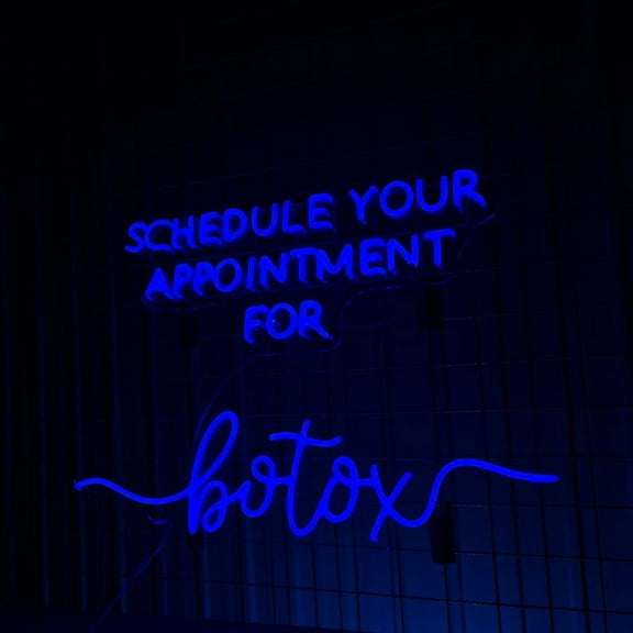 Handmadetneonsign Appointment For Botox Neon Sign, Spa Wall Art Decor, Beauty Spa Wall Decor