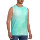 thumbnail image 2 of Fotbe Cyan Mint Marble Men's Camiseta sin Mangas Estampada para Hombres, Playera Casual para Gimnasio, Entrenamiento, Playa-Small, 2 of 7