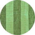 thumbnail image 1 of Ahgly Company Indoor Round Abstract Turquoise Blue Modern Area Rugs, 7' Round, 1 of 4