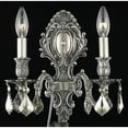 thumbnail image 2 of Elegant Lighting Monarch Traditional 2 Light E12 Pewter Wall Sconce Crystal, 2 of 2