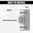 thumbnail image 3 of czcpp-4pcs Plastic 73.1mm to 54.1mm Car Hub Centric Rings Wheel Bore Center Spacer, 3 of 4