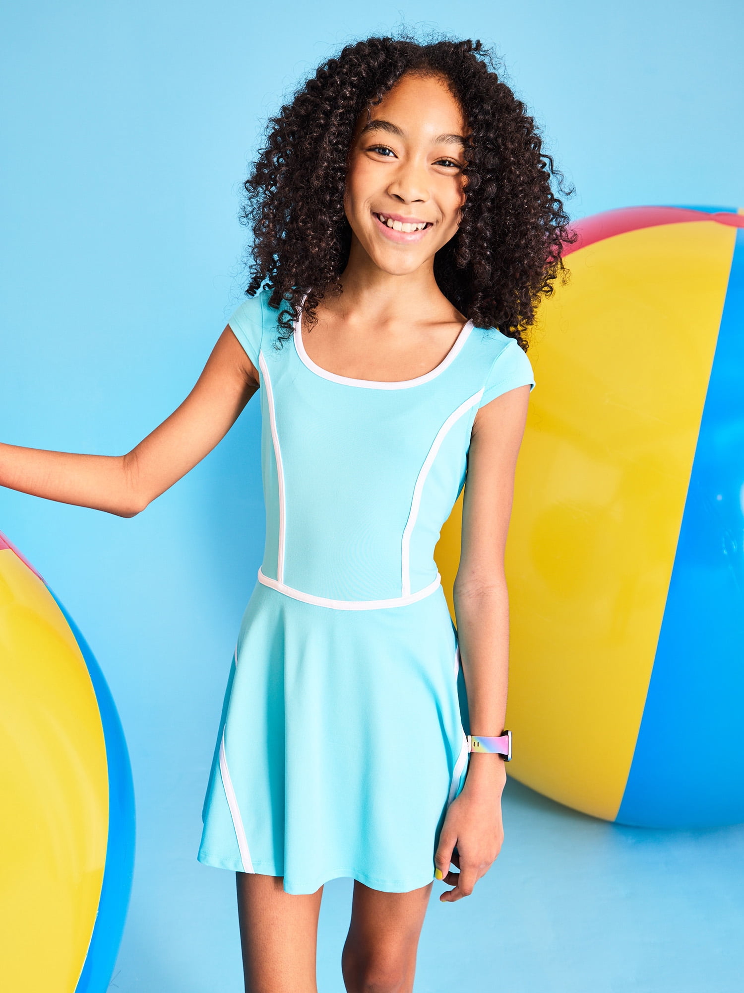 Justice Girls Cap Sleeve Active Dress, Sizes XS - XLP