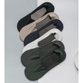 thumbnail image 3 of 6 Pairs Men Socks Non-slip Solid Color Low Cut Socks Boat Liner Socks for Summer, 3 of 8