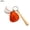 Orange, variant on 2Pcs Baseball Keychain Leather Key Holder Three-dimensional Pendant Decorations Creative Key Ring